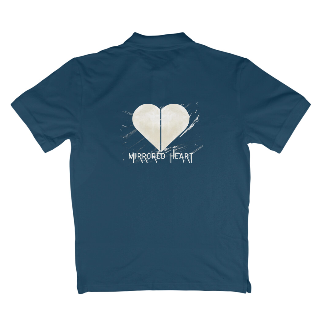 Navy Blue Polo T-shirt 2XL Men Back View