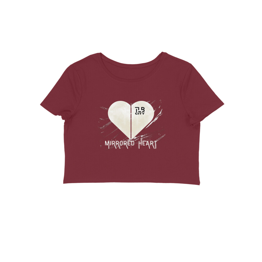 Maroon L Women Crop Top