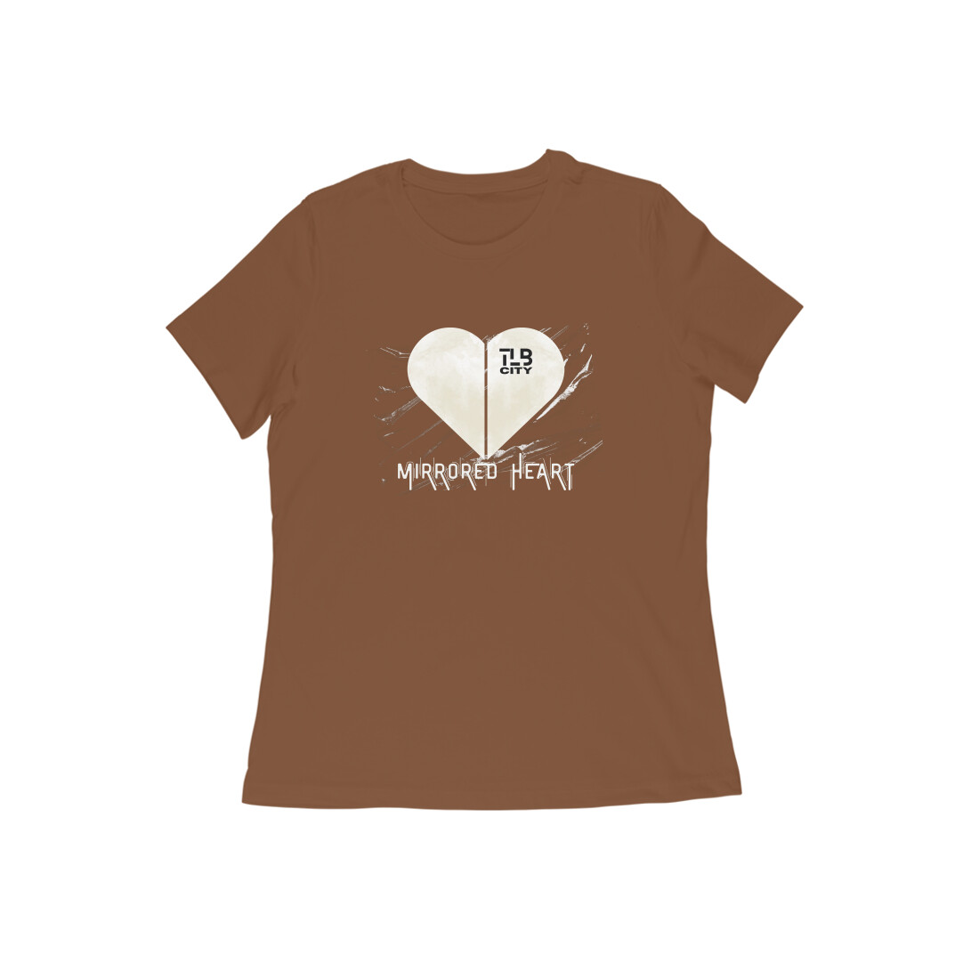 Coffee Brown XS Women Round Neck T-shirt